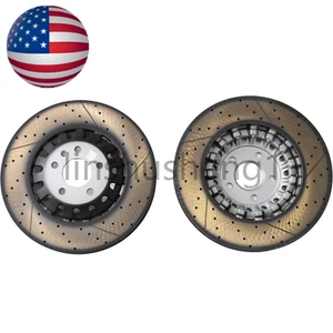 2×Front 375mm Vented Brake Disc Rotors Performance Set For A6 A8 Q Q7 Q8 - Picture 1 of 5