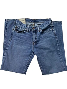 Y2K Abercrombie & Fitch Jeans Boys Size 14 Blue Denim Straight Leg Med Wash - Picture 1 of 15