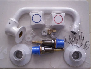 DORF IRWELL "VISTA H "WALL SINK SET in WHITE - Picture 1 of 3