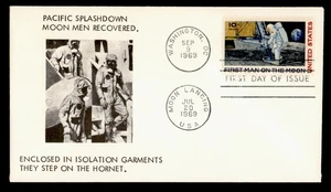 DR WHO 1969 FDC SPACE MOON LANDING #C76 CACHET AIRMAIL M36439 - Picture 1 of 2