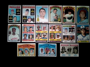 1970 1972-79 Novato Chambliss Piniella Horner Clark Novato Béisbol Lote 15 Bonito - Imagen 1 de 6