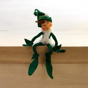 Annalee Green Christmas Elf Shelf Sitter Poseable 12" - Picture 1 of 5