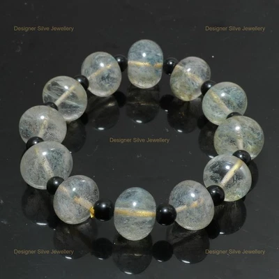 Pulsera de compromiso de plata esterlina 925 con cuentas boho madre piedras preciosas de cuarzo de lujo Foto 1 de 4