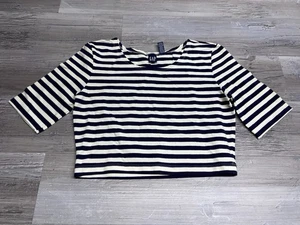 Vintage Gap Striped Long Sleeve Crewneck Top Womens Size L Shirt Y2K 90s Grunge - Picture 1 of 7