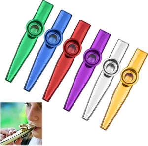 6 Stück Kazoo Instrument, Kazoos, Kazoo Metall, Geeignet Für Kinder, Erwachsene - Bild 1 von 7