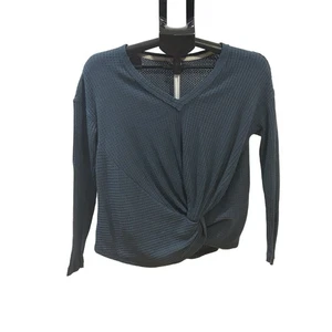 Top donna Anthrpologie Akemi + Kin Waffle maglia nodo twist taglia XS - Foto 1 di 3