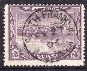 Tasmania SOUTH FRANKLIN 1903 pmk on 2d pictorial rated S+ (6) by Hardinge - Bild 1 von 1