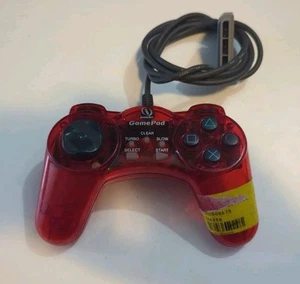 Interact Game Pad Color Controller For Sony Playstation PS1 - Clear Red - Picture 1 of 1