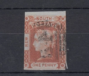 New South Wales QV 1851 Vermillion Imperf SG49 Fine Used BP14511 - Picture 1 of 1