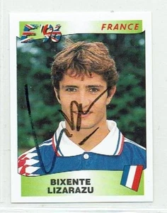 BIXENTE LIZARAZU signed Panini EURO 96 Sticker #182 FRANCE BAYERN MUNICH - Picture 1 of 2