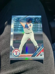 Eli White 2019 Bowman Chrome Refractor /499 #BCP-168 Rangers Braves - Picture 1 of 2