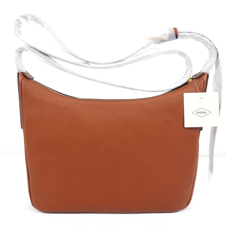 Fossil Cecilia Leather Small Brown Crossbody Bag W/ Gold Tone Hardware ZB1889200