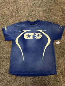 NEW Hellstar Blue warm up T-Shirt SIZE Medium - Picture 1 of 9