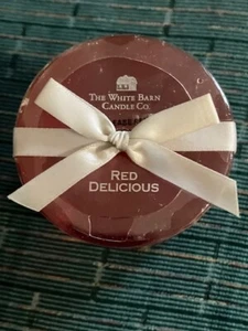 White Barn Candle Crystal Luminary RED DELICIOUS pillar single wick Sealed 3x3.5 - Picture 1 of 4