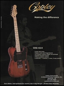 Copley CEG-614 E-Gitarre Werbung 2005 Gary Baker Original Werbedruck - Bild 1 von 3