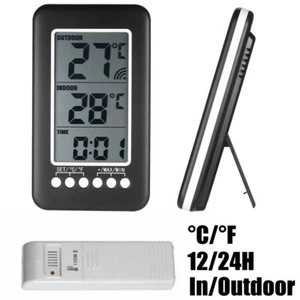 Reloj termómetro digital interior exterior medidor de temperatura transmisor inalámbrico - Imagen 1 de 12