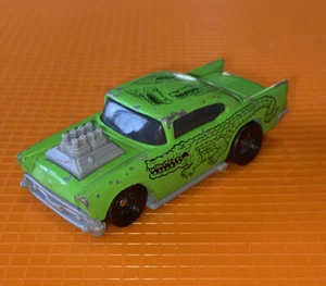 HOT WHEELS 1993 Alligator ‘57 CHEVY GREEN Crocodile Rare Original Old Car FreeSh - Picture 1 of 7