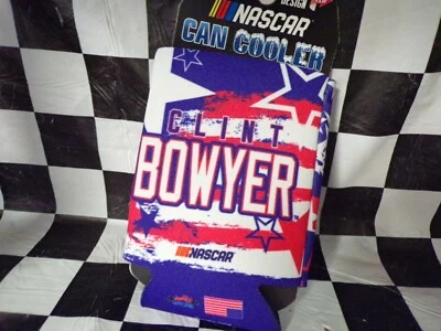 Clint Bowyer # 14 NASCAR koozie can cooler Red,White,Blue. NEW - Image 1 of 4