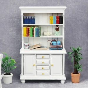 1/12 Doll House Miniature Furniture Kitchen Display Cabinet Cupboard Bookcase - Bild 1 von 13
