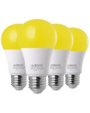 EDISHINE 4-Pack Dusk to Dawn Light Bulbs Outdoor Bug Light Bulbs AUTO ON/OF E26