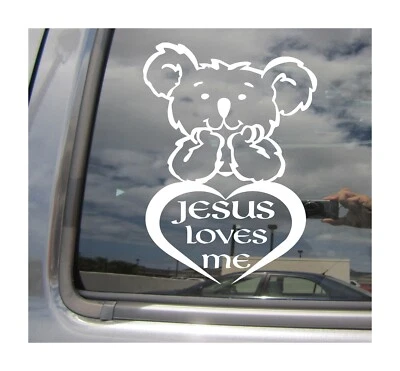 Jesus Loves Me Koala Bear - Christian Christ Car Truck Vinyl Decal Sticker 08165 - Image 1 of 2
