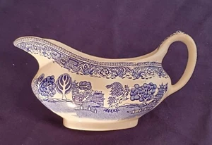 Vintage WASHINGTON OLD WILLOW BLAU & WEISS 7,5" Sauciere MADE IN ENGLAND - Bild 1 von 8