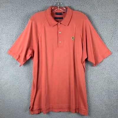 Bobby Jones Men's Golf Polo Shirt Salmon Orange Hidden Creek NJ Logo Size L - Image 1 of 4
