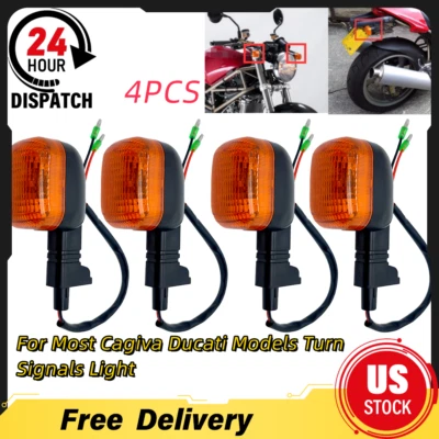 For Cagiva Ducati 2Pair of turn front /rear Signal Blinker Winker Indicators - Image 1 of 4