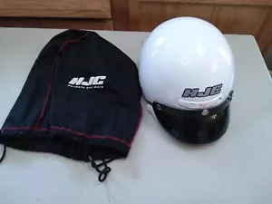 HJC CS-2 HALF HELMET WITH SHIELD, BAG WHITE XS UNWORN - Foto 1 di 8