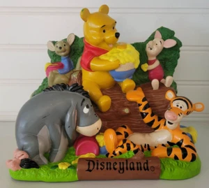 WINNIE THE POOH & FRIENDS Plastic Coin Bank Disneyland Resort Walt Disney GUC - Picture 1 of 16