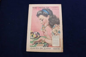 1945 APRIL 29 AMERICAN WEEKLY MAGAZINE - LUCKY IN LOVE COVER - E 22623 - Picture 1 of 2
