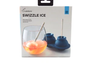 Swizzle Ice Rabbit 2 Esferas de Hielo Swizzle Color Azul Marino Bebida Congelada - Imagen 1 de 6