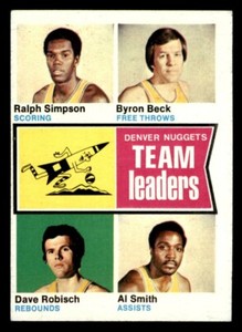 1974 Topps Basketball #222 Nuggets Team Leaders EX/MT *d11