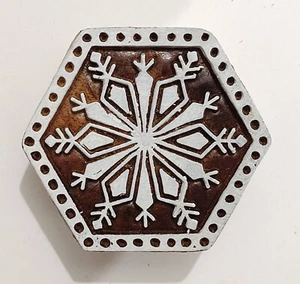 Indian Wooden Textile Stamps Wood Printing Block Floral Stamp Décor Block AZ-76 - Picture 1 of 6