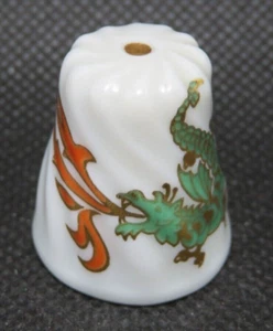 SCHERZER GERMANY BONE CHINA THIMBLE COLLECTION - CHINESE DRAGON - Picture 1 of 3