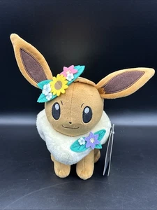 Pokemon Eevee Plüschtier mit Blumen 2025 Jazwares - Bild 1 von 9