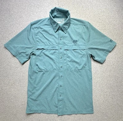 Gameguard Shirt Adult Small Blue Performance Stretch Vented Hiking Outdoors Mens - Image 1 of 4