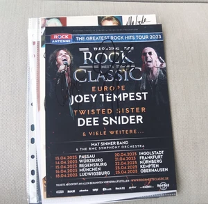 JOEY TEMPEST & DEE SNIDER, Foto original firmada en 20x25 cm (NST) - Imagen 1 de 2