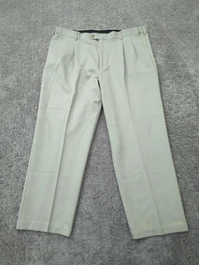 Savane Hose Herren 42x30 Beige Comfort Plus Poly Plissee Golf Performance - Bild 1 von 8