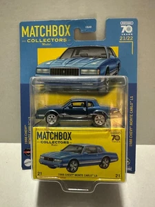 Chevy Monte Carlo LS 2023 Matchbox Collectors #21 - 1988 - azul metálico - Imagen 1 de 5