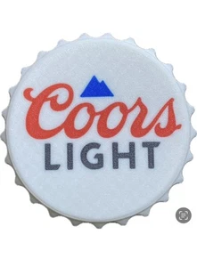 Decorative Coors Light  Sign Display  logo Beer 16cm Bottle Cap  Mancave Bar - Picture 1 of 6