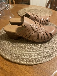 Korks by Kork-ease Mules Clog Sandals Woven Closed Toe Size 40 US 9M - Picture 1 of 8