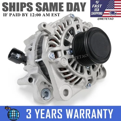 Alternator 14489 For Honda Accord 2013 2014 2015 2016 2017 2.4L Automatic 110AMP Foto 1 de 4