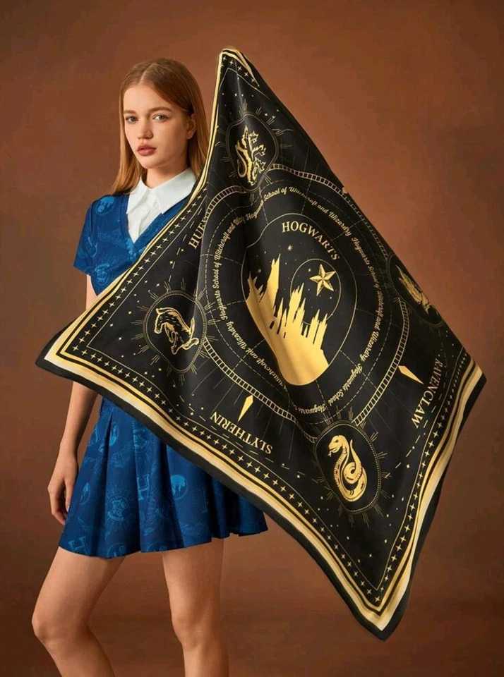 Bufanda de seda Harry Potter Hogwarts regalo perfecto Foto 1 de 4