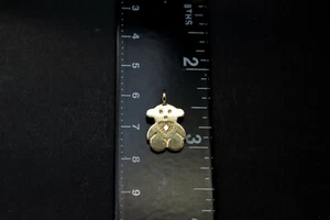 10K Yellow Gold Bear Pendant Charm with CZ weigh 1.3 g , - Picture 1 of 2