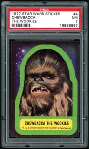 1977 Topps Star Wars Sticker #4 Chewbacca the Wookiee PSA 7 NM - Picture 1 of 2