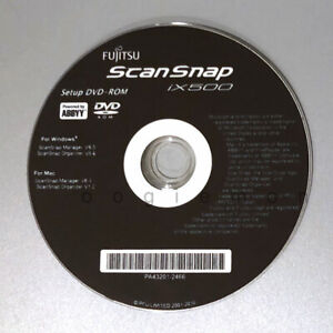 Setup Install DVD for Fujitsu ScanSnap iX500 - Driver APP Software - Mac Windows