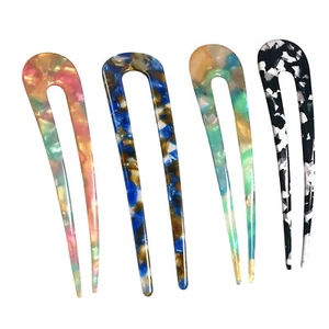 2 Pcs Hair Pins, U Shaped French Hair Stick Fork for Buns, Flyaways, Styling - Picture 1 of 16