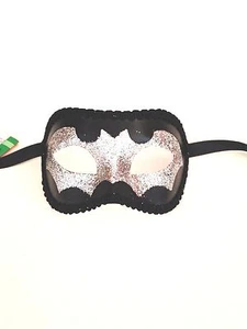 BLACK SILVER BAT MASK VENETIAN MASQUERADE MASK MARDI GRAS PARTY COSTUME MASKS - Picture 1 of 2