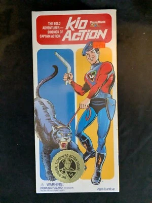 Figura de acción Captain Action Kid Action 1998 coleccionistas jugando Mantis Mego sin usar, en caja sellada Foto 1 de 4